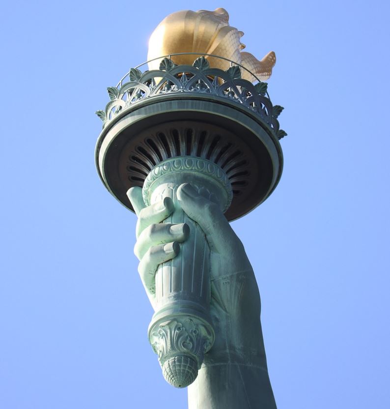 Statue of liberty torch and arm