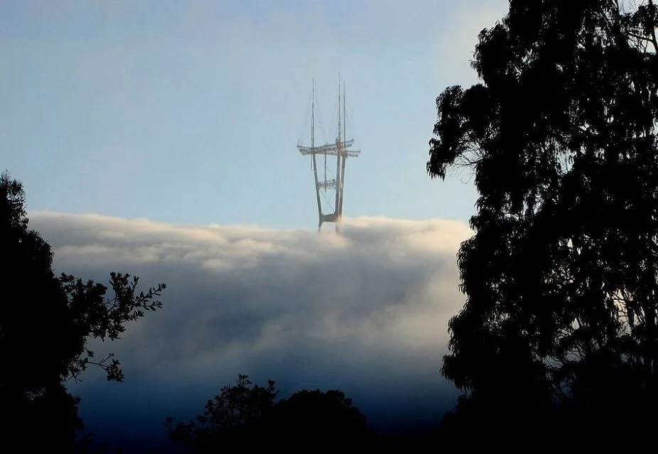 Sutro Tower above the fog
