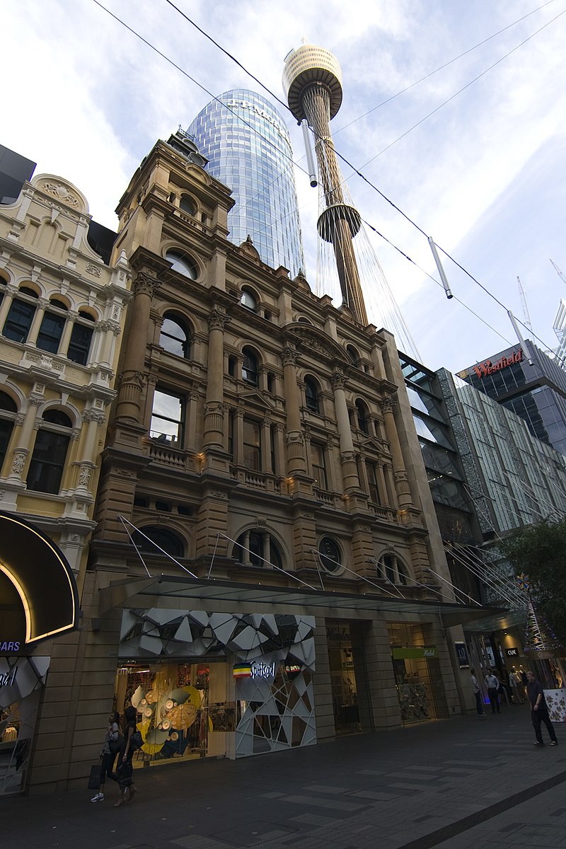Sydney tower seen from pitt street