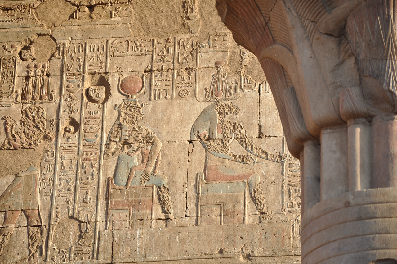 Temple of Horus carved out hieroglyphics