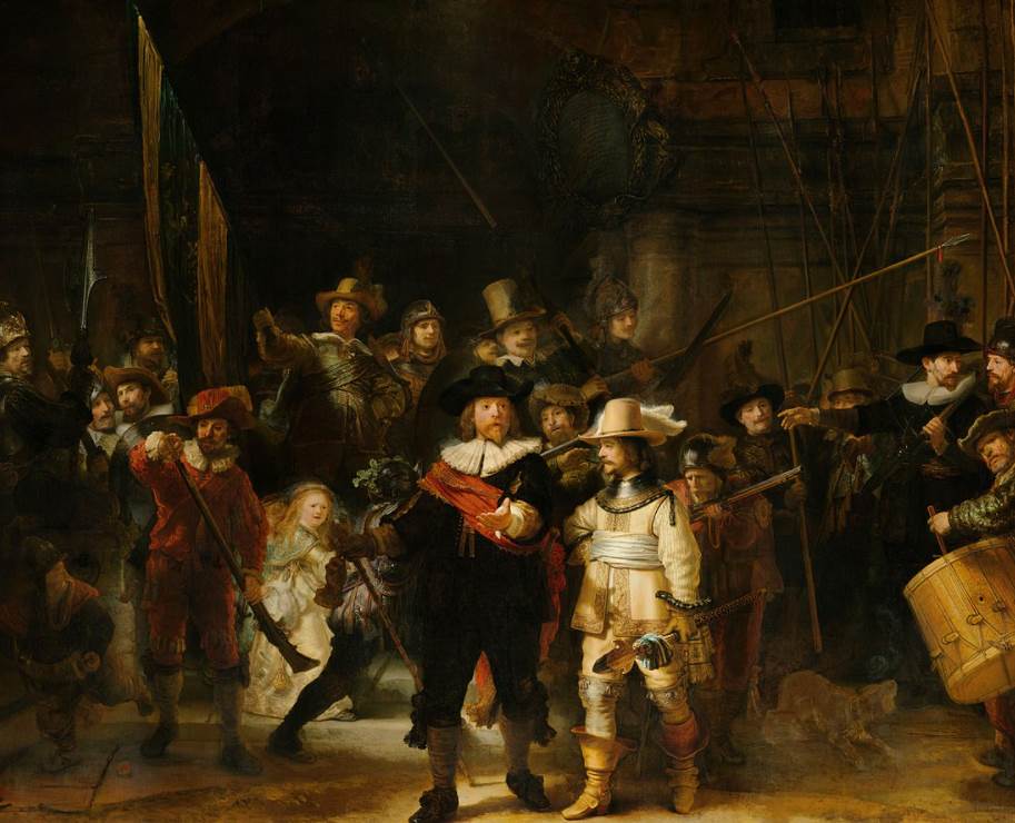 Famous Rembrandt paintings the Night Watch