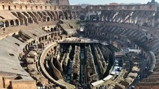 View inside the Colosseum in Rome