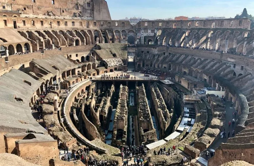 View inside the Colosseum in Rome