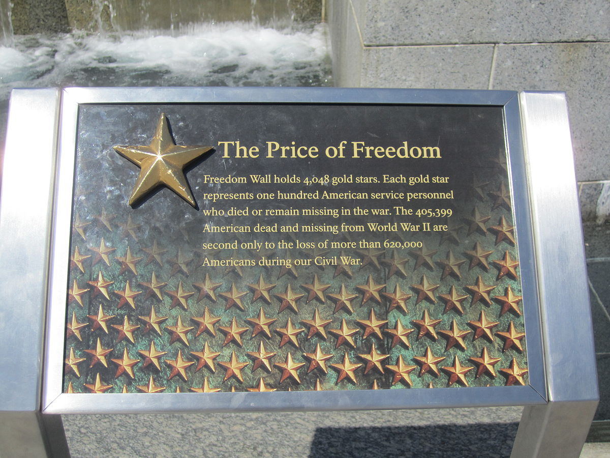 WW2 Memorial the price of freedom