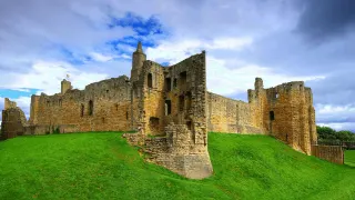 Warkworth castle wall