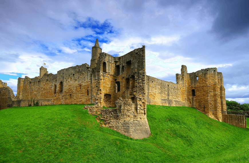 Warkworth castle wall