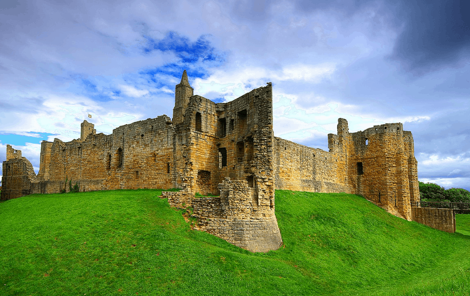 Warkworth castle wall