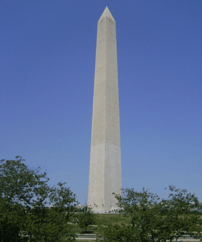 Washington monument different colors