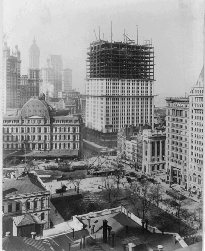 Woolworth building construction