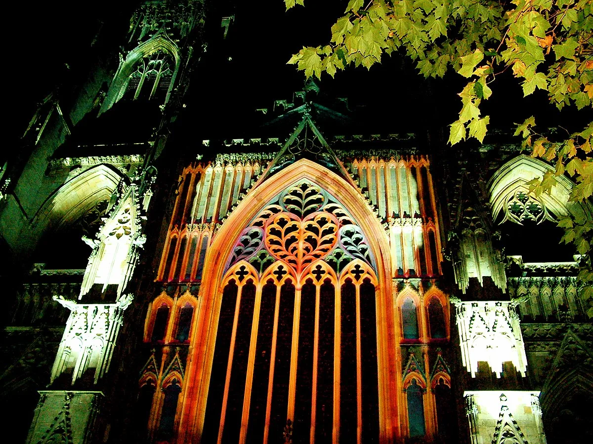 York Minster illuminated in 2005