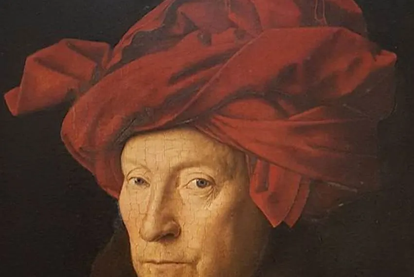 Jan van Eyck portrait of a man stare
