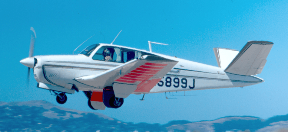 A Beechcraft Bonanza similar to the one that flew under the Eiffel Tower