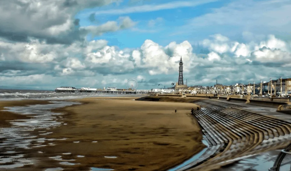 Blackpool tower beach