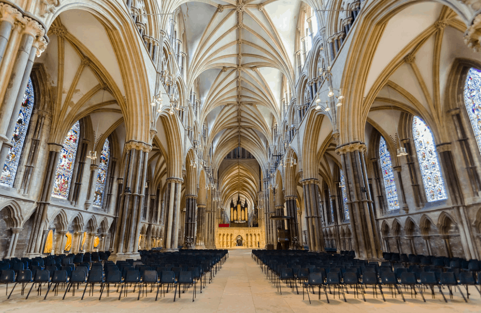 central nave of Lincoln Cathedral