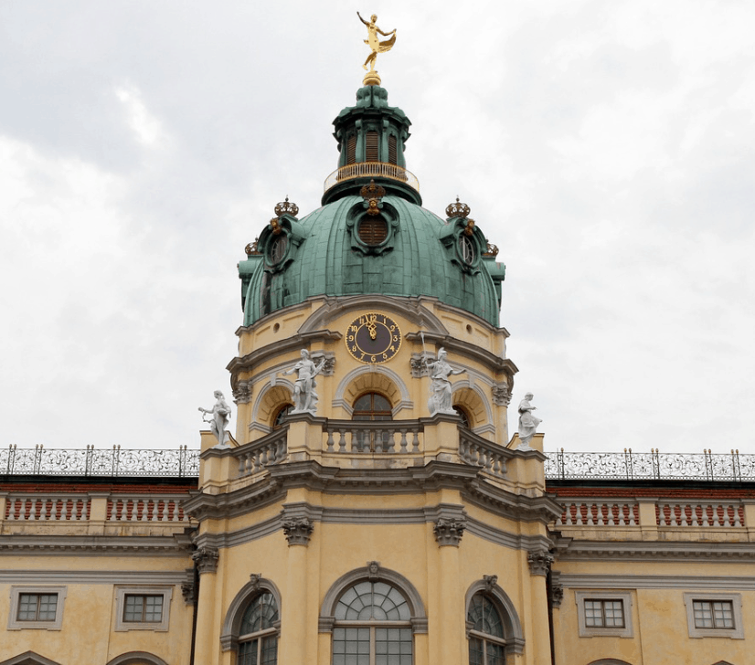 Charlottenburg Palace tower and statue of fortuna