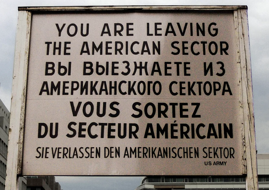 Checkpoint Charlie sign
