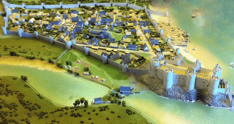 conwy castle and town reconstruction