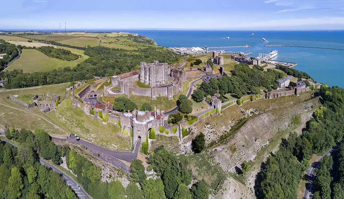 Dover castle from the air