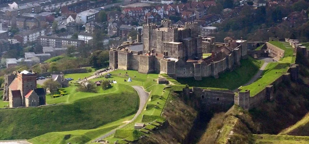Dover castle and town