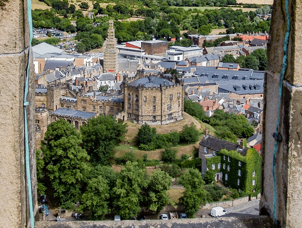 durham castle seen from the cathedral