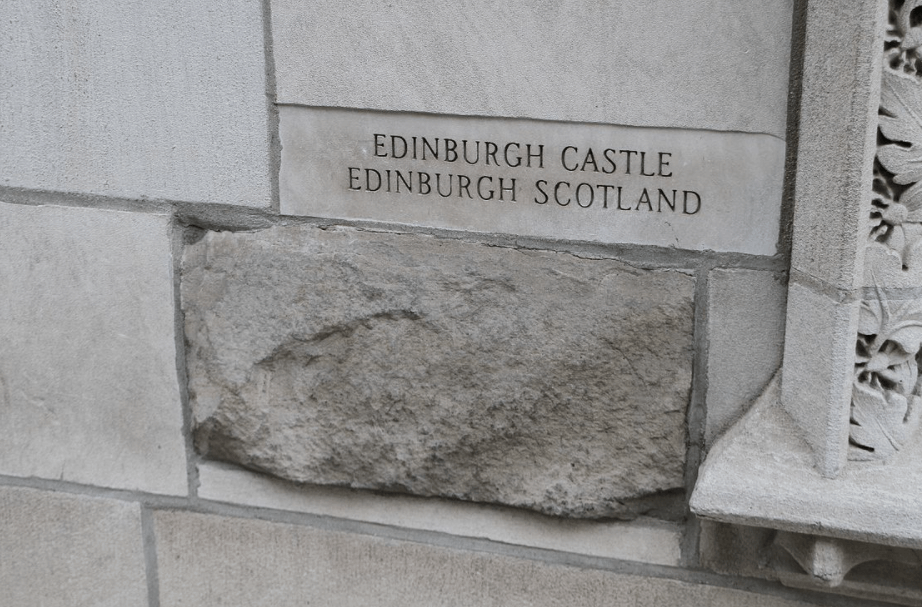 Edinburgh castle stone tribune tower