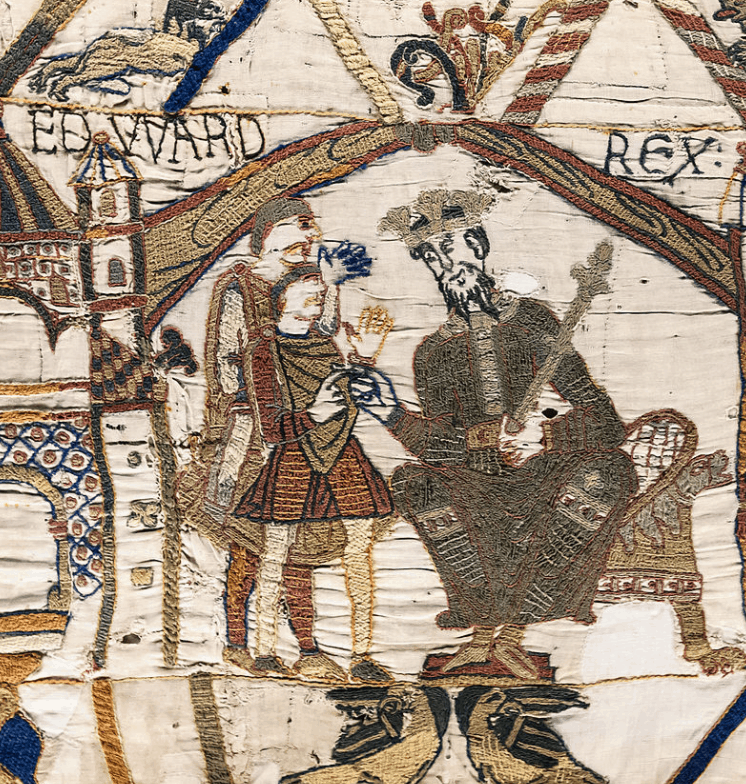 Edward the Confessor depicted on a tapestry