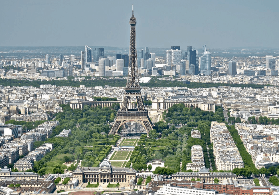 La defense and eiffel tower from tour montparnasse