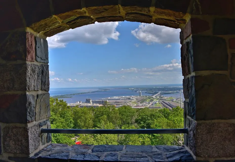 enger tower view from window