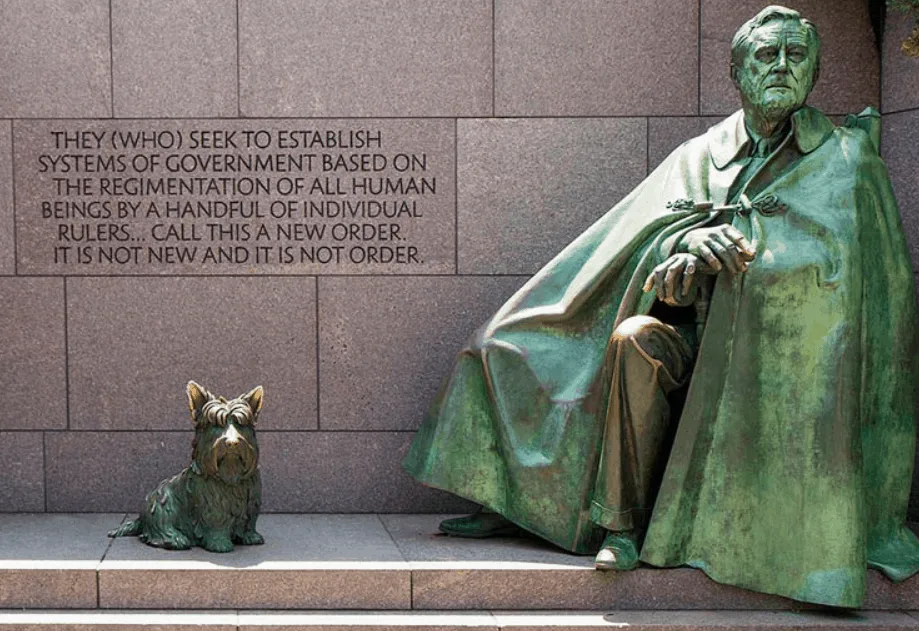 FDR and his pet dog Fala