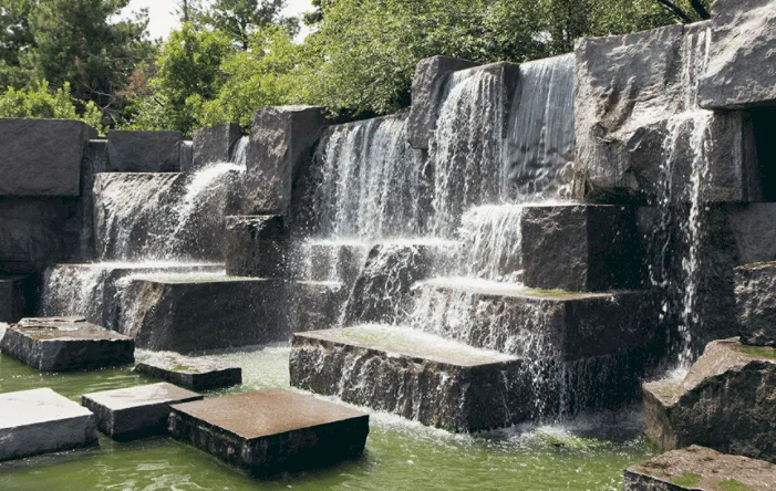 FDR Memorial waterfalls