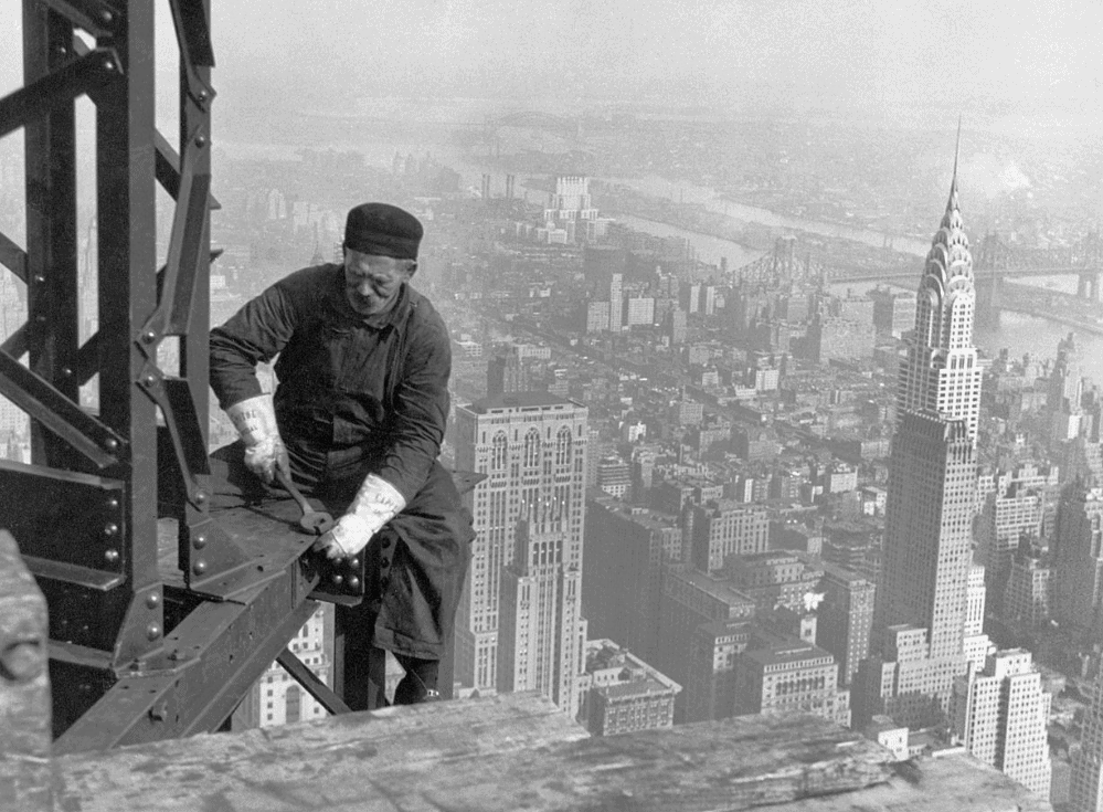 Finalizing the construction of the Empire State Building