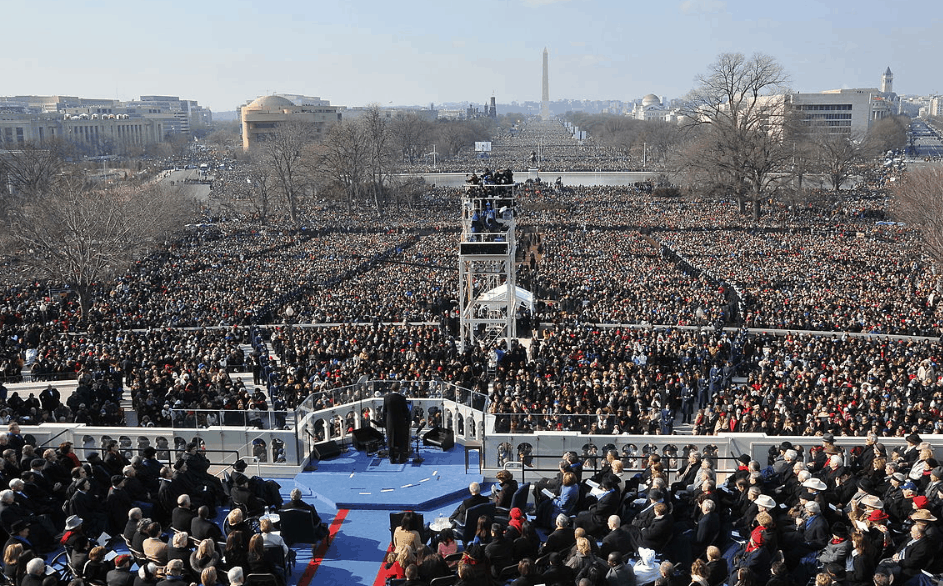 The first inauguration of Barack Obama in 2009.
