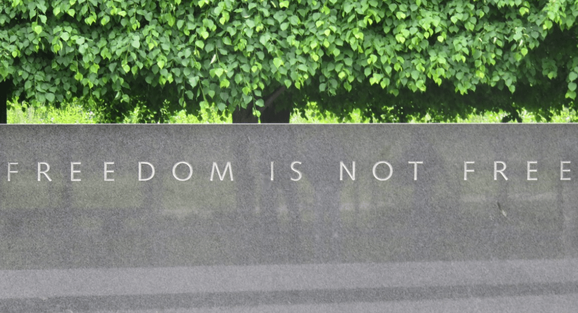 Korean War Veterans Memorial freedom is not free