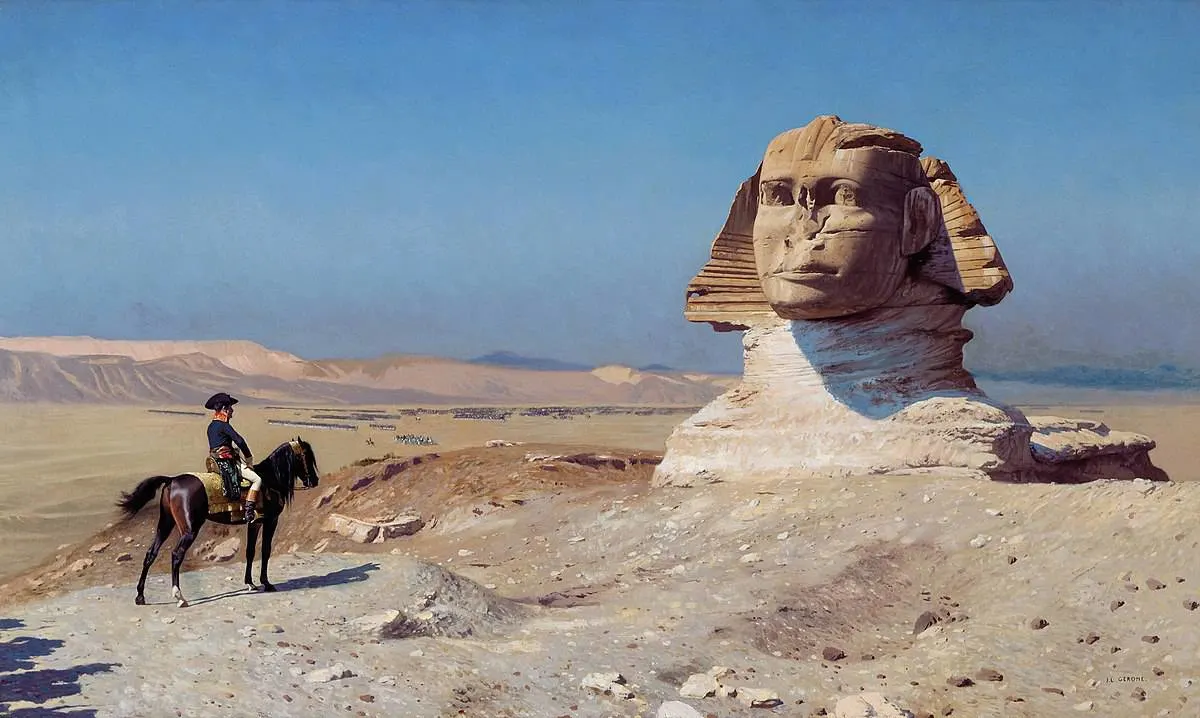 Napoleon in front of the Great Sphinx of Giza