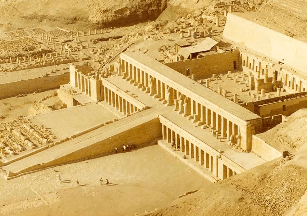 hatshepsut temple aerial overview