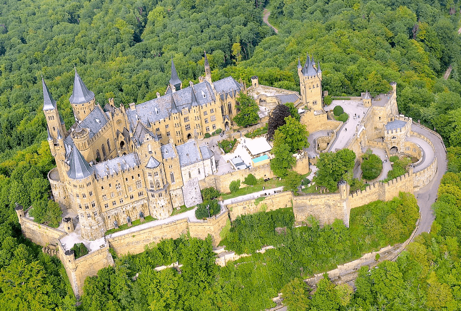 Hohenzollern Castle aerial view