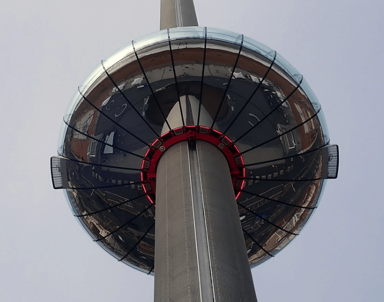 The i360 observation tower in Brighton
