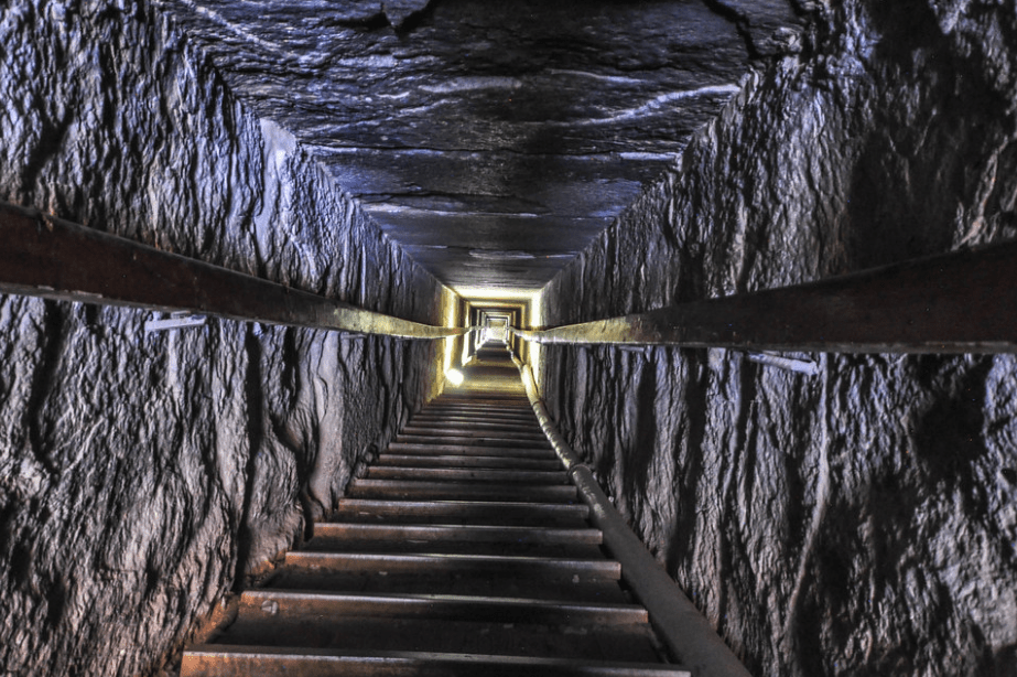 Inside the red pyramid