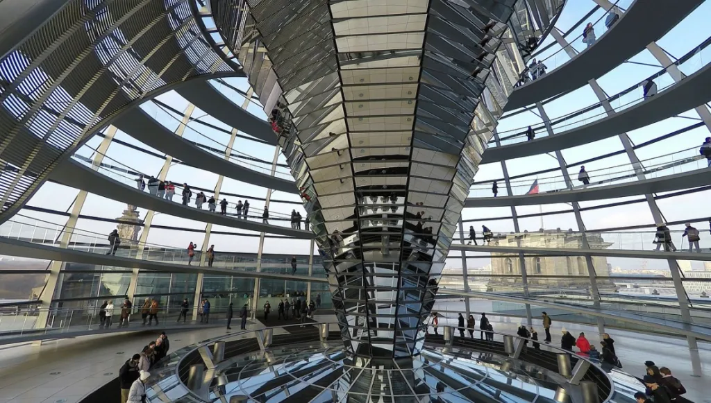 Inside the reichstag building dome