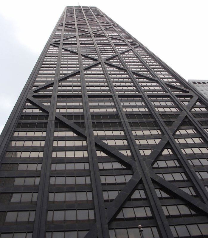 Sideview of the John Hancock Center