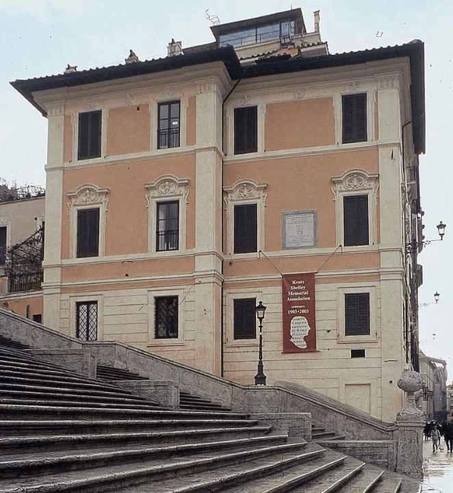 View of the Keats-Shelley House from the Spanish Steps
