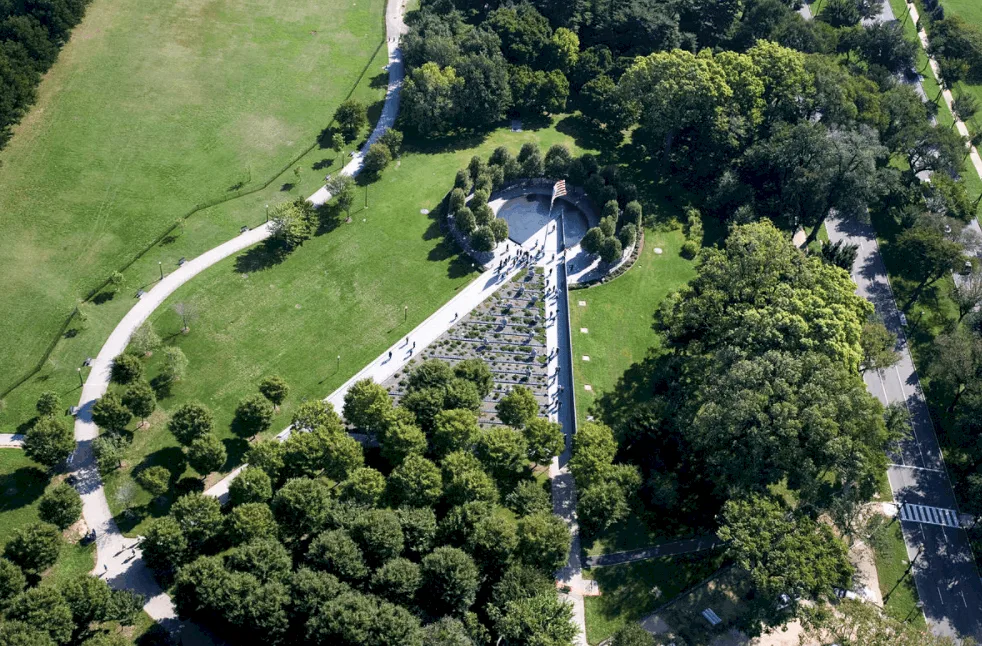 Korean War Veterans Memorial aerial view