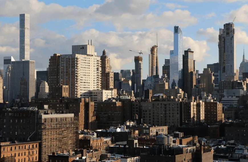 look on billionaires row with central park tower under construction