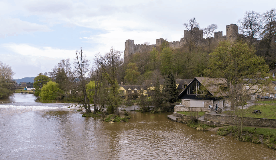 Ludlow Castle and Teme River