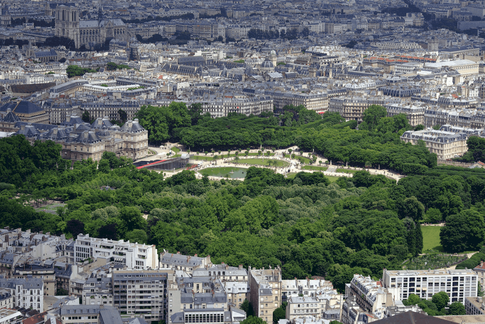 Luxembourg Palace aerial view