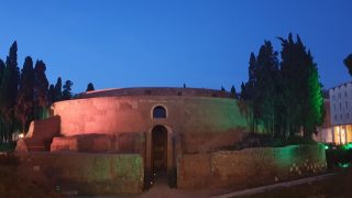 mausoleum of augustus at night