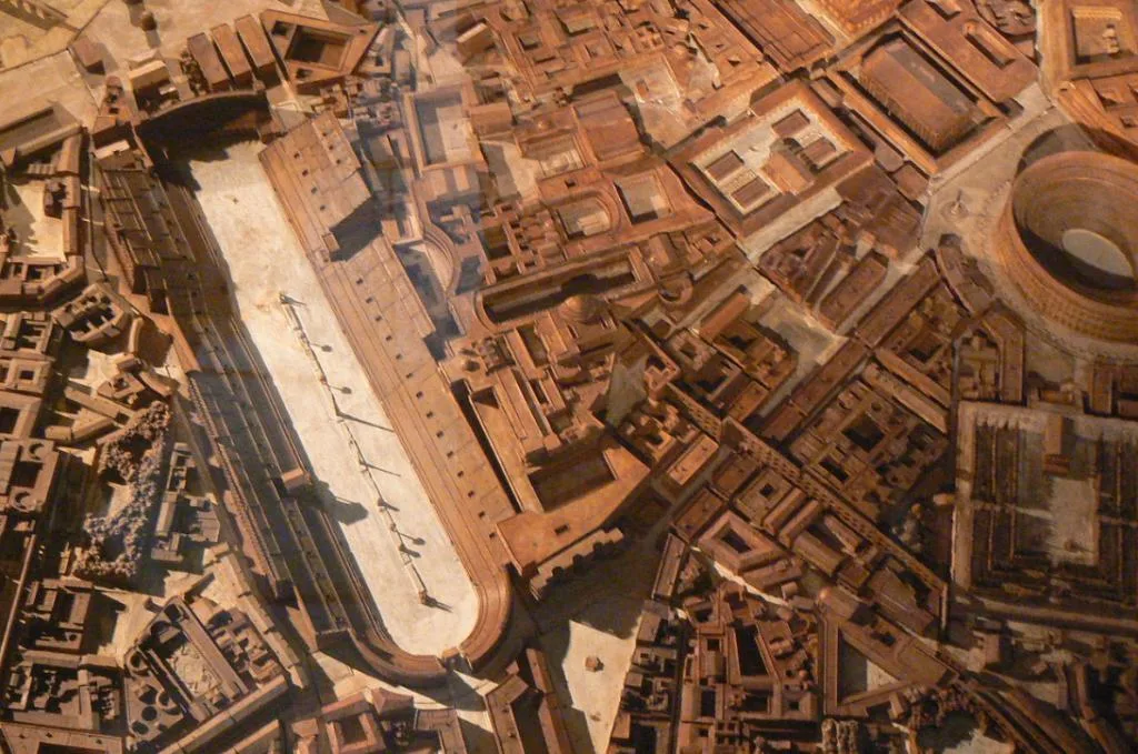 Plan of ancient rome 4 A.D.