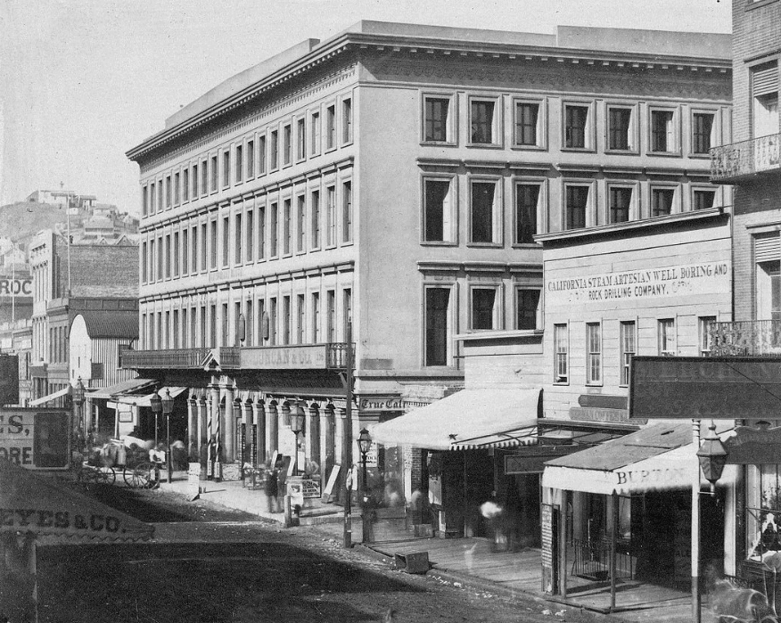The brand new Montgomery Block in 1856