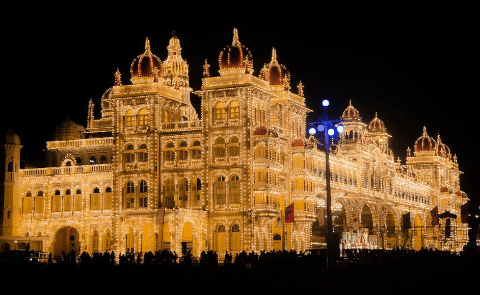 mysore palace lights