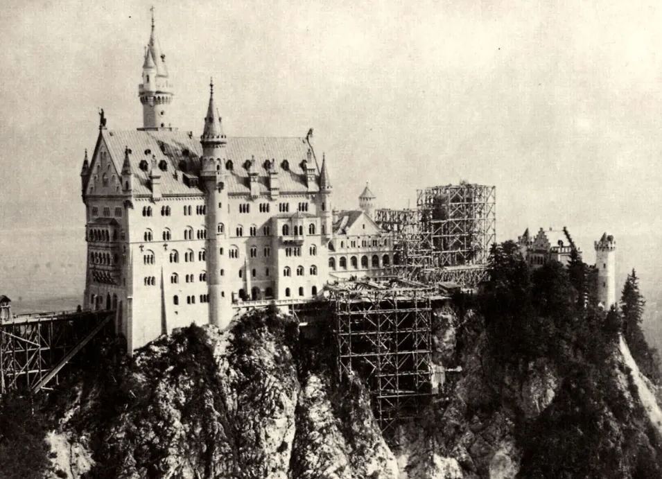Neuschwanstein Castle construction 1880s
